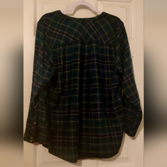Torrid EUC Green Flannel Shirt Sz 2 (18/20) - Picture 3 of 4